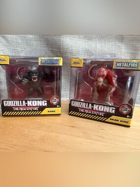 Set Godzilla x Kong New Empire MetalFigs Diecast Figure Keychain SkarKing & Kong